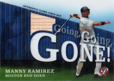 2004 Topps Pristine Going Going Gone Bat Relics #GGG-MR Manny Ramirez