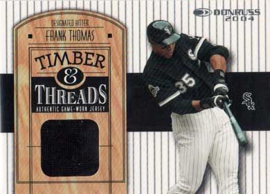 2004 Donruss Timber & Threads #8 Frank Thomas Jersey Relic 