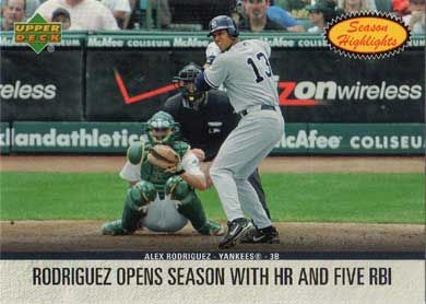 2006 Upper Deck Season Highlights #SH-30 Alex Rodriguez 