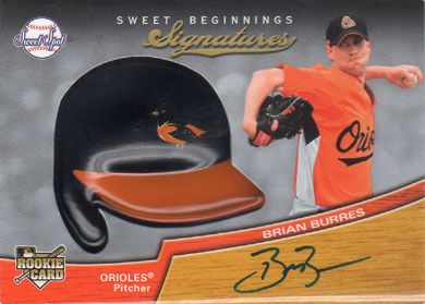 2007 Sweet Spot #109 Brian Burres Sweet Beginnings Autograph Helmet 