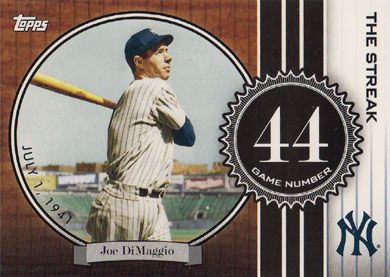 2007 Topps The Streak #JD44 Joe DiMaggio 