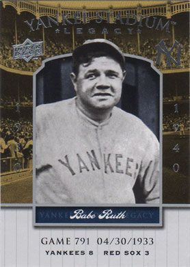  2008 Upper Deck Yankee Stadium Legacy Collection