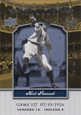 2008 Upper Deck Yankee Stadium Legacy Collection #127 Herb Pennock 