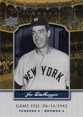 2008 Upper Deck Yankee Stadium Legacy Collection #1521 Joe DiMaggio 