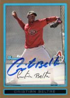 2009 Bowman Prospects Gold #BP40 Cristian Beltre Autographed