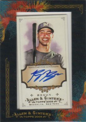 2009 Topps Allen & Ginter Autographs #AGA-RB Ryan Braun Auto 