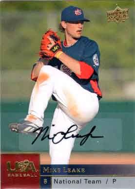 2009 Upper Deck USA National Team Autographs #USAB-ML Mike Leake Autographed 