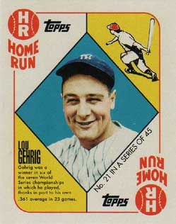 2010 Topps Blue Back #21 Lou Gehrig 