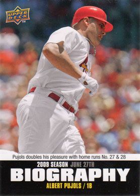 2010 Upper Deck Season Biography #SB-102 Albert Pujols