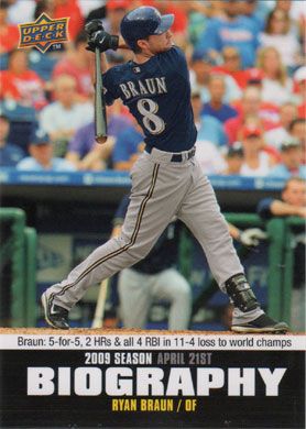 2010 Upper Deck Season Biography #SB-19 Ryan Braun 