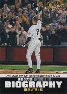 2010 Upper Deck Season Biography #SB-182 Derek Jeter 