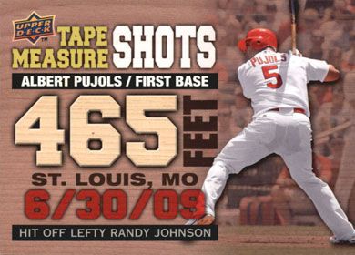 2010 Upper Deck Tape Measure Shots #TMS-11 Albert Pujols