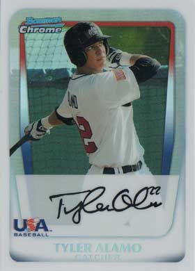 2011 Bowman Chrome Draft Prospects Refractor #BDPP92 Tyler Alamo 