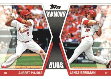 2011 Topps Update Diamond Duos #DD-4 A. Pujols/L. Berkman