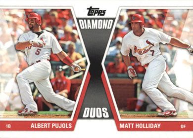 2011 Topps Diamond Duos #DD-28 A. Pujols/M. Holliday