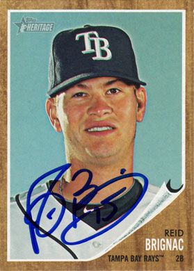 2011 Topps Heritage #261 Reid Brignac Autographed