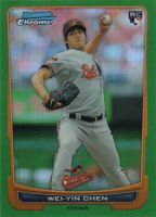 2012 Bowman Chrome Green Refractor #185 Wei-Yin Chen