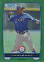 2012 Bowman Chrome Prospects Green Refractor #BCP141 Hanser Alberto 