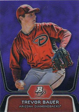 2012 Bowman Platinum Prospects Purple Refractor #BPP4 Trevor Bauer 