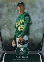 2012 Bowman Platinum Prospects Refractor #BPP52 A.J. Cole