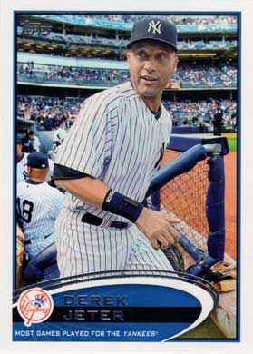 2012 Topps #641 Derek Jeter Record Breakers Checklist 