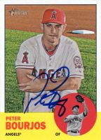 2012 Topps Heritage #182 Peter Bourjos Autographed