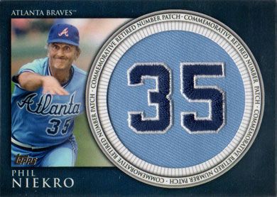 2012 Topps Retired Number Patches #PN Phil Niekro 