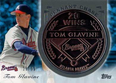 2013 Topps Update Pennant Coins Copper #PCC-TG Tom Glavine 