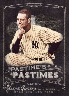 2014 Topps Allen & Ginter The Pastimes Pastimes #PP-LG Lou Gehrig