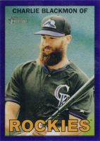 2016 Topps Heritage Chrome Purple Refractor #THC-497 Charlie Blackmon