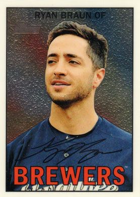 2016 Topps Heritage Chrome #THC-496 Ryan Braun