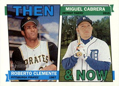 2016 Topps Heritage Then & Now #TAN-CC R. Clemente/M. Cabrera