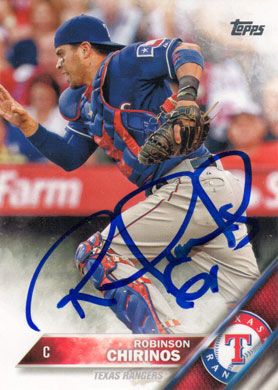 2016 Topps #464 Robinson Chirinos Autographed