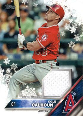 2016 Topps Wal-Mart Holiday Snowflake Relics #R-KC Kole Calhoun Jersey