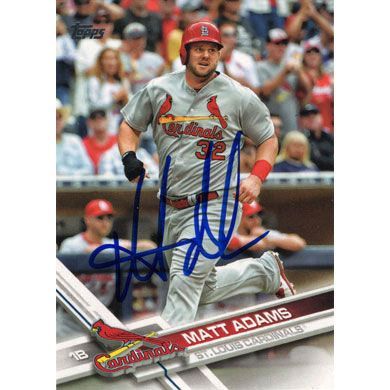 2017 Topps #258 Matt Adams Autographed