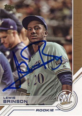 2017 Topps Update Salute #USS-19 Lewis Brinson Autographed