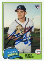 2018 Topps Archives #256 Jesse Biddle Autographed