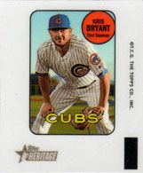 2018 Topps Heritage 69 Decals #4 Kris Bryant