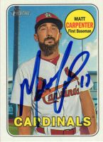 2018 Topps Heritage #18 Matt Carpenter Autographed