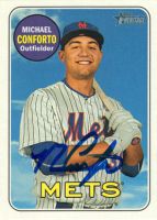 2018 Topps Heritage #364 Michael Conforto Autographed