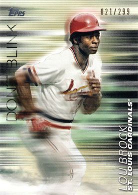 2018 Topps Update Dont Blink Black #DB-4 Lou Brock