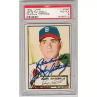 1952 Topps #140 John Antonelli PSA 4 Autographed