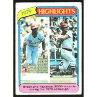 1980 Topps #1 L. Brock/C. Yastrzemski Highlights