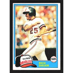 1981 Topps #314 Rich Dauer