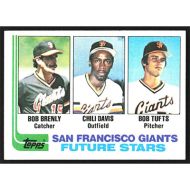 1982 Topps #171 B. Brenly/C. Davis/B. Tufts Giants Future Stars