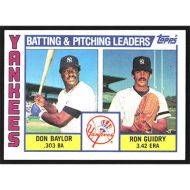 1984 Topps #486 D. Baylor/R. Guidry Yankees Batting & Pitching Leaders