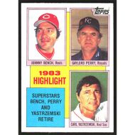 1984 Topps #6 J. Bench/G. Perry/C. Yastrzemski Season Highlights