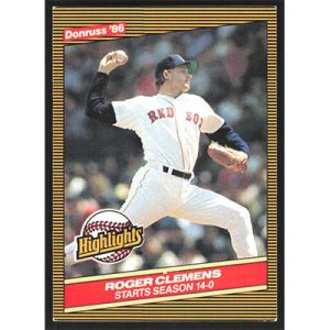 1986 Donruss Highlights #17 Roger Clemens