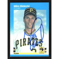 1987 Fleer #603 Mike Bielecki Autographed