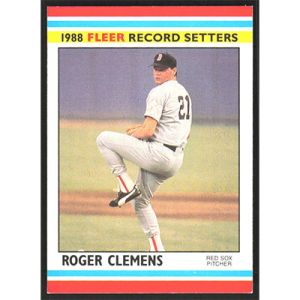 1988 Fleer Record Setters #7 Roger Clemens
